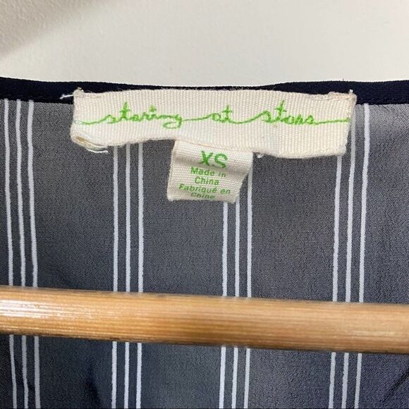 Staring at stars navy stripe long sleeve blouse - Picture 5 of 8